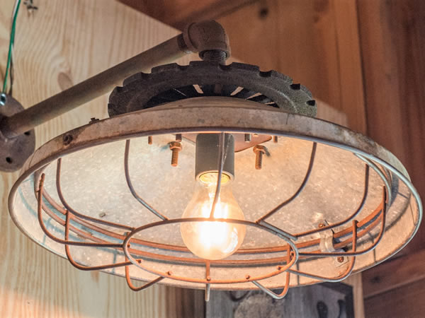 vintage barn rustic lighting